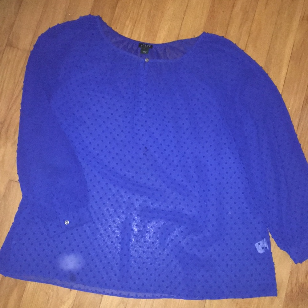 J Crew royal blue blouse
